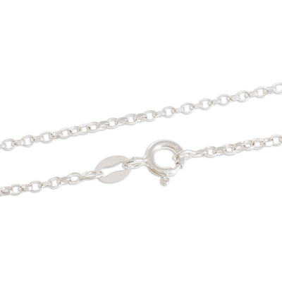Collar colgante de plata esterlina - Collar moderno con colgante de árbol de plata esterlina de Costa Rica