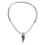 Handblown glass pendant necklace, 'Beautiful Macaw' - Handblown Glass Macaw Pendant Necklace from Costa Rica