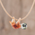 Handblown glass pendant necklace, 'Cute Sloth' - Handblown Glass Sloth Pendant Necklace from Costa Rica (image 2) thumbail