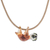 Handblown glass pendant necklace, 'Cute Sloth' - Handblown Glass Sloth Pendant Necklace from Costa Rica thumbail