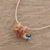Handblown glass pendant necklace, 'Cute Sloth' - Handblown Glass Sloth Pendant Necklace from Costa Rica (image 2b) thumbail