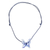 Handblown glass pendant necklace, 'Blue Butterfly' - Blue Butterfly Handblown Glass Pendant Necklace (image 2c) thumbail