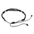 Glass beaded macrame pendant bracelet, 'Elegant Intricacy' - Black and White Glass Beaded Macrame Pendant Bracelet (image 2d) thumbail