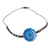 Glass beaded macrame pendant bracelet, 'Blue Rivers' - Glass Beaded Macrame Pendant Bracelet in Blue (image 2c) thumbail