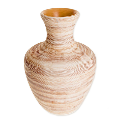 Unicef Market Rustic Ceramic Vase Crafted In Guatemala Rustic