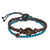 Geflochtenes Tigerauge-Armband - Tigerauge-Armband mit brauner und blauer geflochtener Kordel