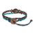 Tiger's eye braided bracelet, 'Walk of Color' - Tiger's Eye Bracelet with Brown and Blue Braided Cord