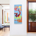 'Harmonic Symphony' - Signed Abstract Painting with Relief Texture