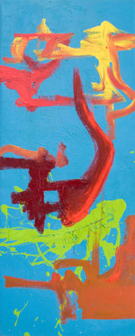 'Harmonic Symphony' - Signed Abstract Painting with Relief Texture