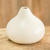 Ceramic vase, 'Droplet Harmony in Ivory' - Drop-Shaped Ceramic Vase in Ivory from Guatemala