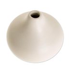Ceramic vase, 'Droplet Harmony in Ivory' - Drop-Shaped Ceramic Vase in Ivory from Guatemala