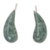 Jade climber earrings, 'Apple Green Guatemalan Drops' - Drop-Shaped Apple Green Jade Climber Earrings from Guatemala thumbail