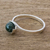Jade cocktail ring, 'Dark Green Magic Silhouette' - Dark Green Jade Modern Cocktail Ring from Guatemala (image 2b) thumbail