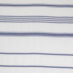 Cotton beach towel, 'Sweet Relaxation in Snow White' - Snow White Cotton Beach Towel with Indigo Stripes