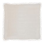 Cotton table runner, 'Tactic Patterns' - Handwoven Eggshell Cotton Table Runner with Bird Patterns