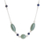 Jade and lapis lazuli pendant necklace, 'Jade Serenity' - Oval Jade and Lapis Lazuli Pendant Necklace from Guatemala thumbail