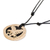 Kokosnussschalen- und Lavastein-Anhänger-Halskette, 'Weisheit und Tapferkeit' - Kokosnussschalen- und Lavastein-Adler-Anhänger-Halskette