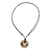 Kokosnussschalen- und Lavastein-Anhänger-Halskette, 'Weisheit und Tapferkeit' - Kokosnussschalen- und Lavastein-Adler-Anhänger-Halskette