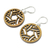 Reclaimed wood dangle earrings, 'Imaginative Geometry' - Eco-friendly Wood Dangle Earrings