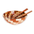 Wood salad bowl and servers, 'Home Freshness' - Palo Blanco and Caoba Wood Salad Bowl and Spoons (image 2d) thumbail