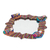 Cotton wall mirror, 'Quitapenas Happiness' - Handmade Cotton Wall Mirror with Worry Dolls from Guatemala (image 2c) thumbail