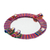 Cotton wall mirror, 'Quitapenas Reflection' - Circular Cotton Wall Mirror with Worry Dolls from Guatemala