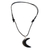 Jade pendant necklace, 'Crescent of Old in Black' - Jade Moon Pendant Necklace in Black from Guatemala (image 2c) thumbail