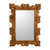 Wood wall mirror, 'Elegant Duchy' - Curl Motif Conacaste Wood Wall Mirror from Guatemala