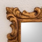 Wood wall mirror, 'Elegant Duchy' - Curl Motif Conacaste Wood Wall Mirror from Guatemala