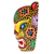 Wood mask, 'Jaguar Guardian' - Hand-Painted Wood Jaguar Mask from Guatemala (image 2b) thumbail