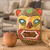 Wood mask, 'Jaguar Guardian' - Hand-Painted Wood Jaguar Mask from Guatemala (image 2j) thumbail