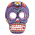 Wood mask, 'Life Eternal' - Floral Skull Wood Wall Mask from Guatemala thumbail