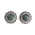 Jade button earrings, 'Antigua Sun' - Dark Green Jade Button Earrings from Guatemala thumbail