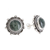 Jade button earrings, 'Antigua Sun' - Dark Green Jade Button Earrings from Guatemala (image 2d) thumbail