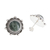 Jade button earrings, 'Antigua Sun' - Dark Green Jade Button Earrings from Guatemala (image 2e) thumbail
