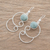 Jade dangle earrings, 'Apple Green Maya Treasure' - Curl Pattern Apple Green Jade Dangle Earrings from Guatemala (image 2b) thumbail