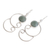 Jade dangle earrings, 'Apple Green Maya Treasure' - Curl Pattern Apple Green Jade Dangle Earrings from Guatemala (image 2c) thumbail