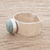 Jade single-stone ring, 'Maya Wrap in Apple Green' - Apple Green Jade Single-Stone Ring from Guatemala (image 2b) thumbail