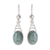 Jade dangle earrings, 'Apple Green Antique Arcs' - Arc Motif Apple Green Jade Dangle Earrings from Guatemala thumbail