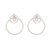 Sterling silver drop earrings, 'Planetary Rings' - Circular Sterling Silver Drop Earrings from Guatemala (image 2a) thumbail