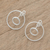 Sterling silver drop earrings, 'Planetary Rings' - Circular Sterling Silver Drop Earrings from Guatemala (image 2b) thumbail