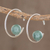 Jade half-hoop earrings, 'Jade Silhouette' - Round Jade Half-Hoop Earrings from Guatemala