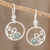 Jade dangle earrings, 'Form and Color' - Circle Motif Jade Dangle Earrings from Guatemala (image 2) thumbail