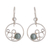 Jade dangle earrings, 'Form and Color' - Circle Motif Jade Dangle Earrings from Guatemala thumbail