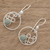 Jade dangle earrings, 'Form and Color' - Circle Motif Jade Dangle Earrings from Guatemala