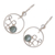 Jade dangle earrings, 'Form and Color' - Circle Motif Jade Dangle Earrings from Guatemala (image 2c) thumbail