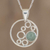 Halskette mit Jade-Anhänger - Halskette mit Kreismotiv-Jade-Anhänger aus Guatemala