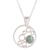 collar con colgante de jade - Collar con colgante de jade con motivo circular de Guatemala