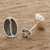 Sterling silver stud earrings, 'Raining Coffee' - Sterling Silver Coffee Bean Dangle Earrings from Guatemala (image 2b) thumbail