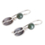 Jade dangle earrings, 'From the Coffee Farm' - Jade and Sterling Silver Coffee Dangle Earrings (image 2c) thumbail